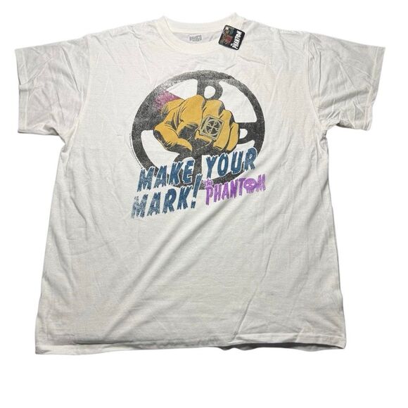 NWT Brisco The Phantom T Shirt Adult XL White Superhero Comics - Picture 1 of 9